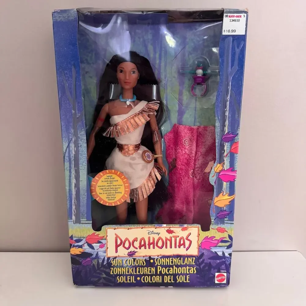 Vintage Disney Pocahontas Sun Colors Barbie Doll New 1995 Mattel Sealed